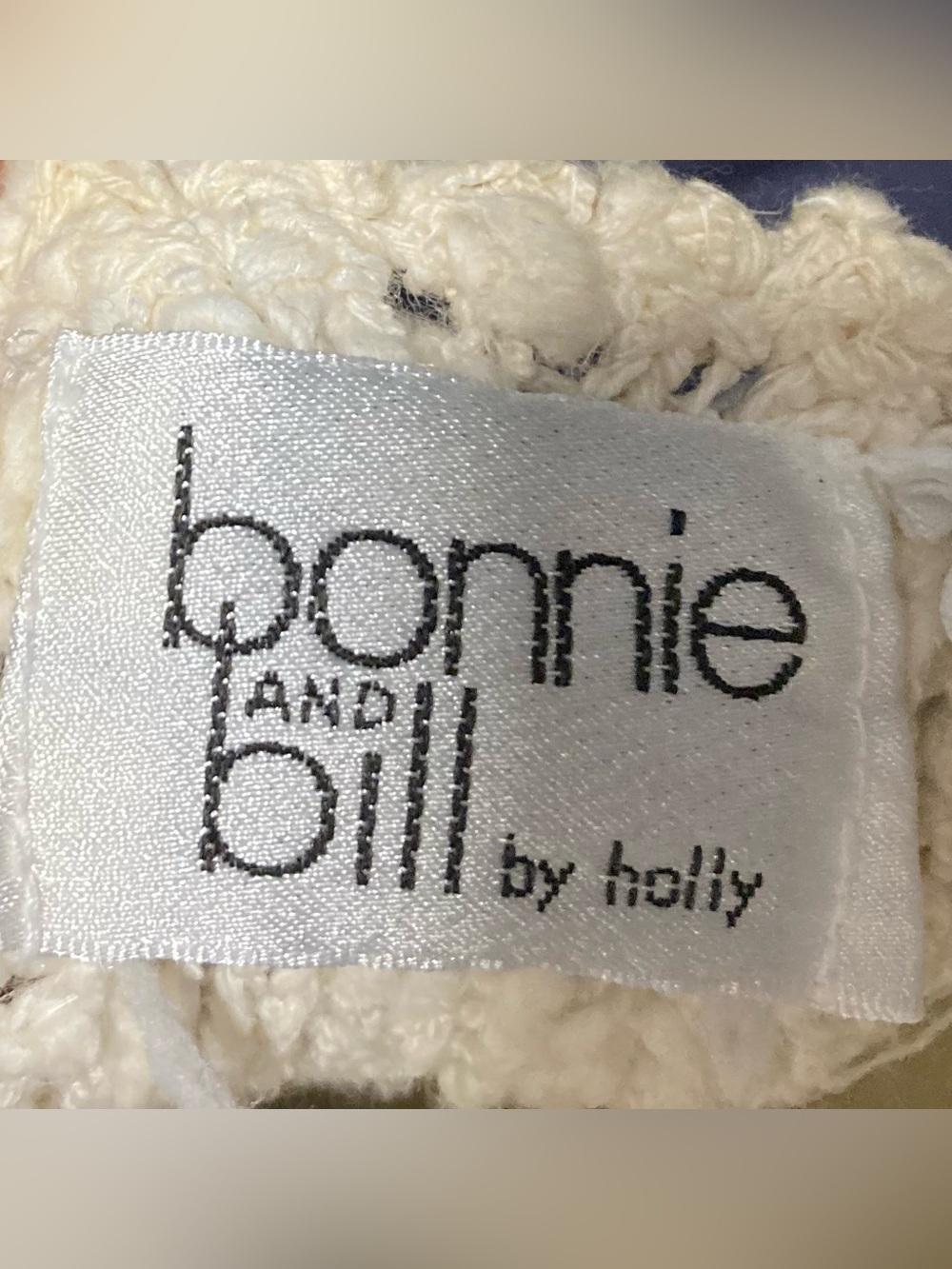 Bonnie and Bill by Hally Cream Bouclé Knit Sweater Pearl Embellished Small - Picture 2 of 4